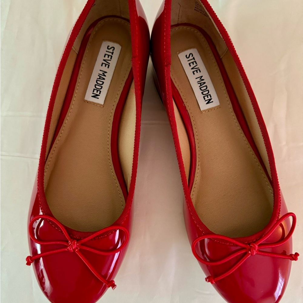 Cherry Red Steve Madden Cherish Ballet flats